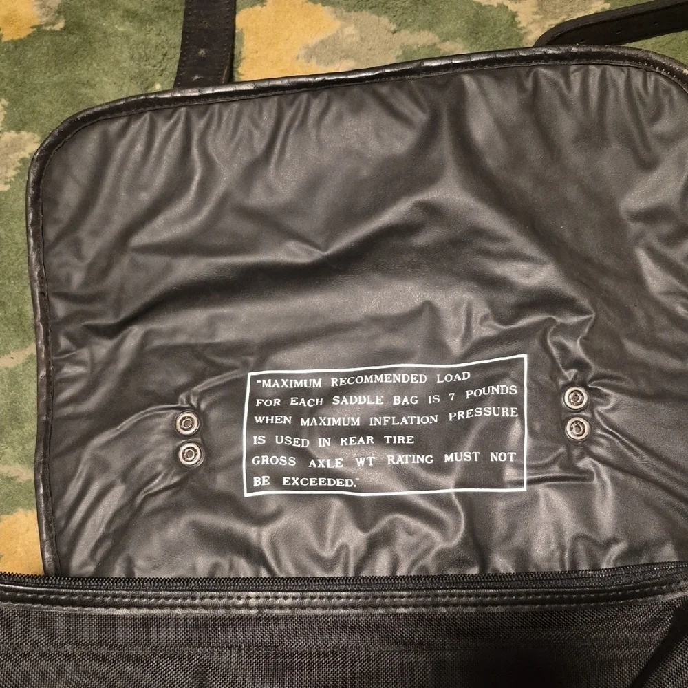 Harley-Davidson Black Canvas Messenger Bag with Leather Straps